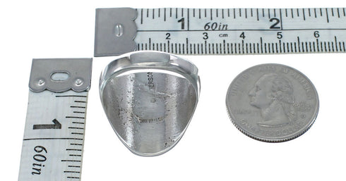 Authentic Sterling Silver Man In The Maze Navajo Ring Size 12-3/4 AX126208